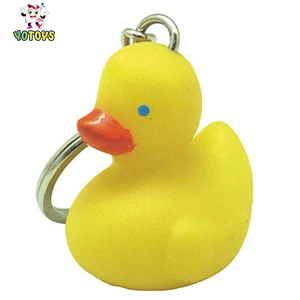 Classic Yellow Duck Plastic Keychain Animal Shape Gifts