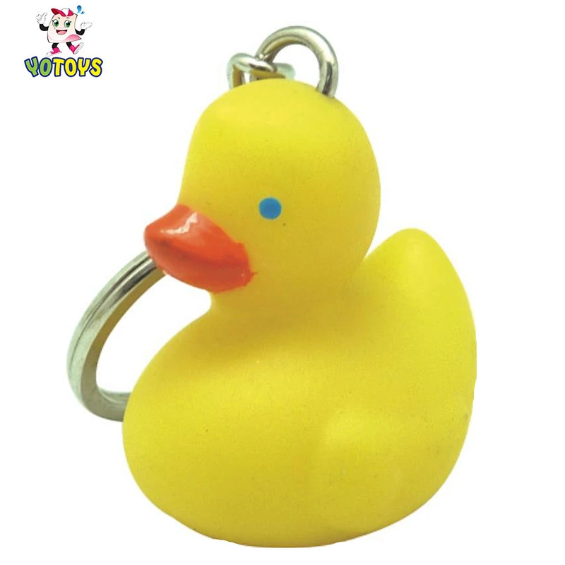Classic Yellow Duck Plastic Keychain Animal Shape Gifts