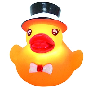 Hot sale LED pvc bath toy light up christmas hats