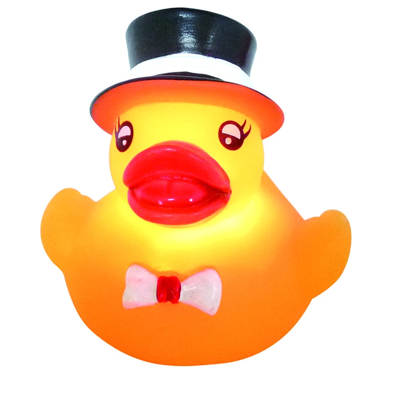 Hot sale LED pvc bath toy light up christmas hats