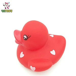 Promotion Colorful Floating And Squirting Bath Toy Plastic Duck for Baby