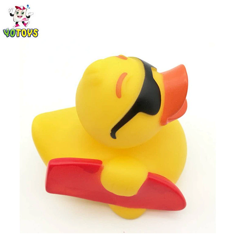 OEM New Design Custom Vinyl Rubber Duck with Sunglasses Baby Bath Duck