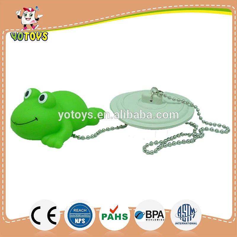 Silicone rubber round white sink bath plug stopper with crab