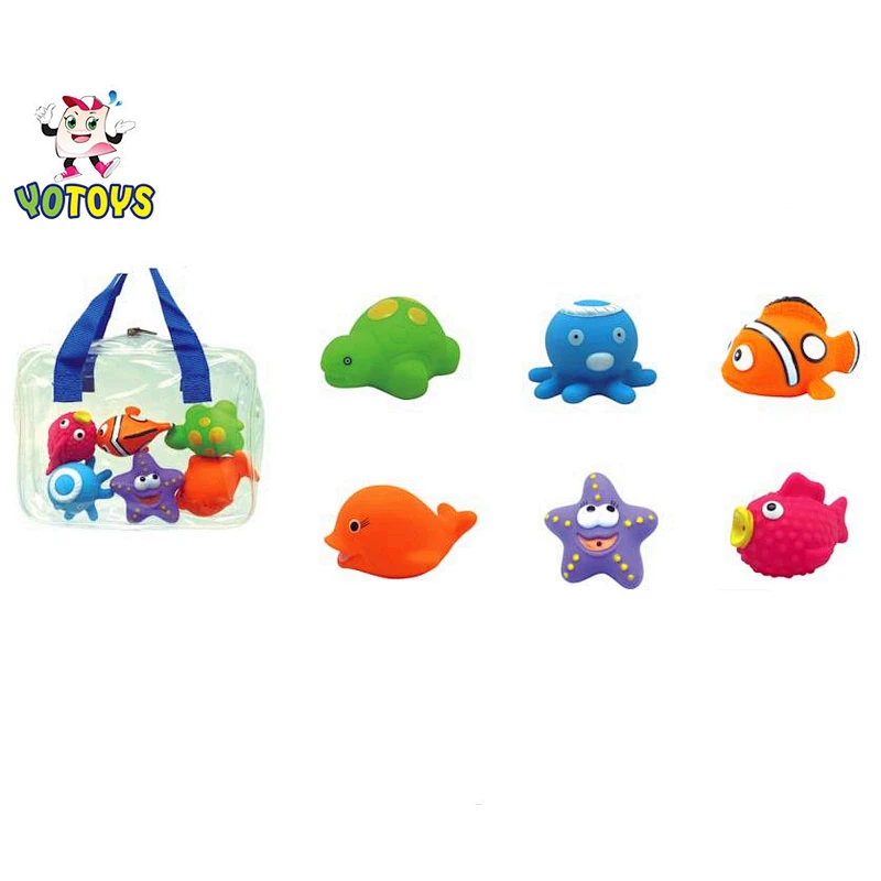 High Quality Clean Squeeze Mold-Free 5 Piece Bath Squirts Toys