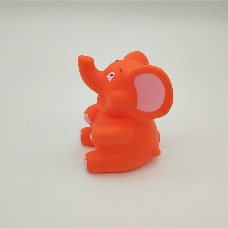 Squeaky Rubber Happy Baby Elephant Toy with Water Squirter
