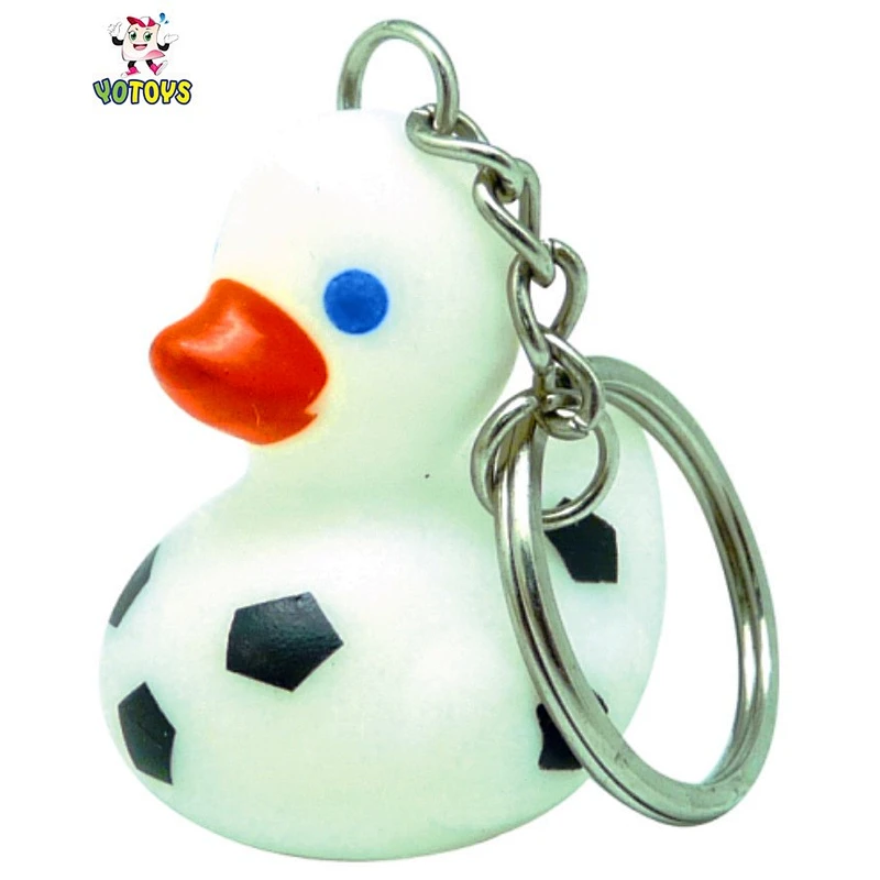 Promotional Custom Plastic Vinyl Pirate Duck Keychain