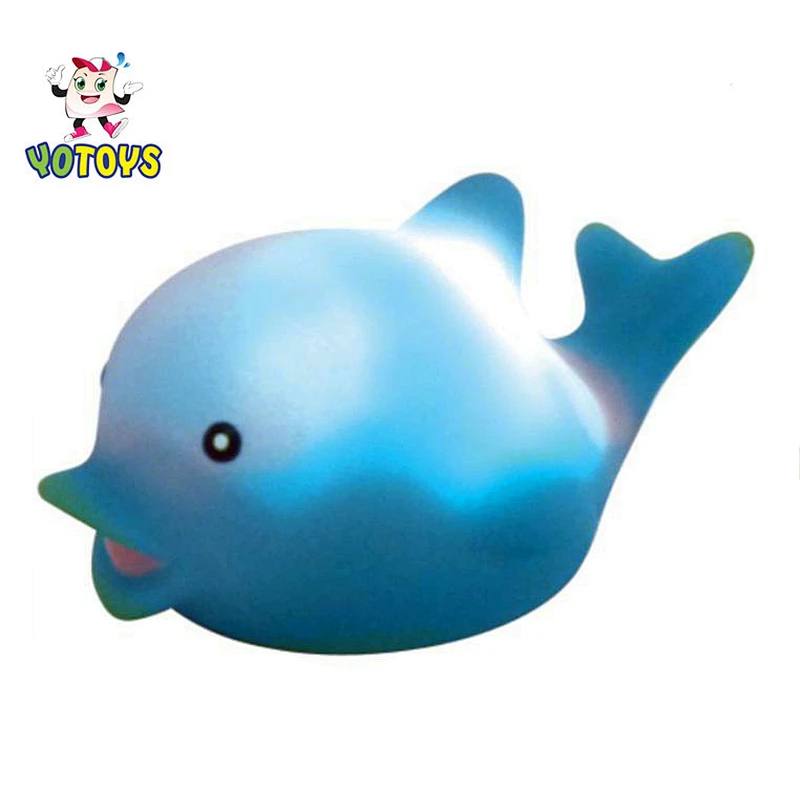 Baby Plastic Blue Color Dolphin Flashing Light Toy