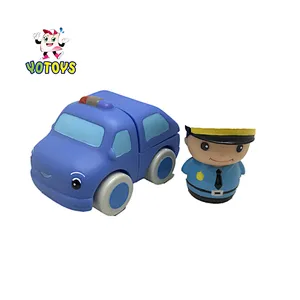 Plastic Blue Fire and Police Truck Toy for Kids,funny education toy gift for children