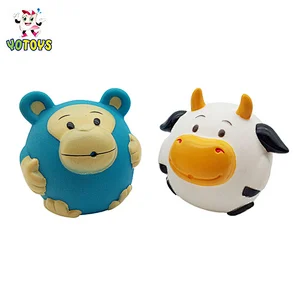 Made in China rubber toy animals custom design plastic cow toy bear pig pvc bath toy animal set