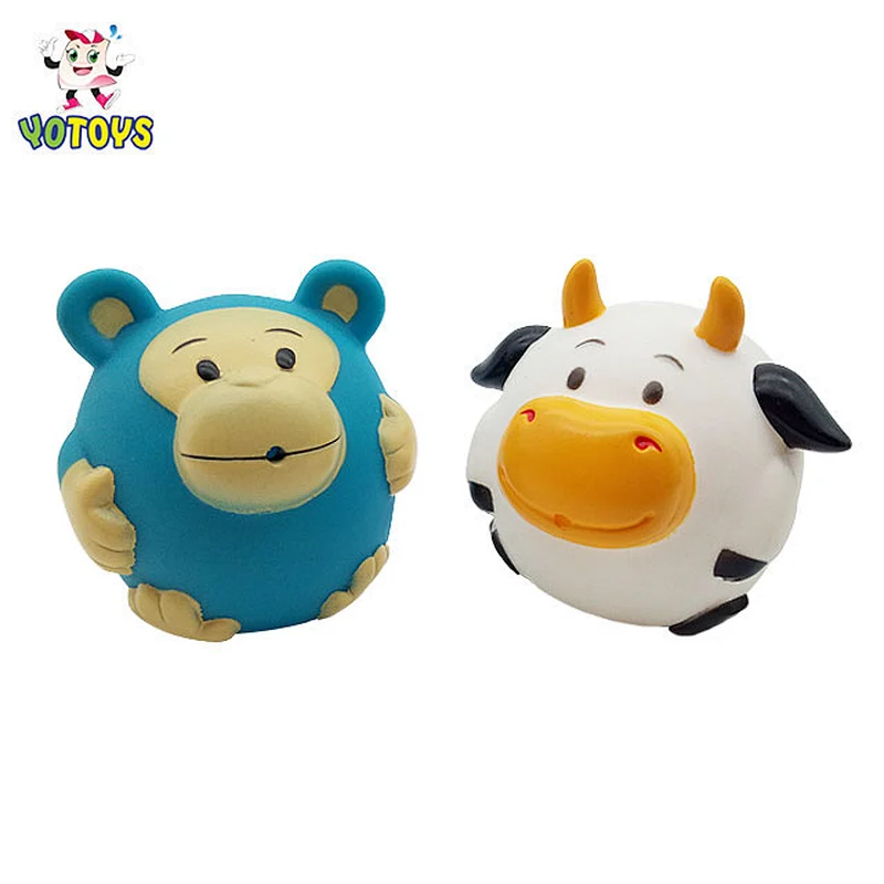 Made in China rubber toy animals custom design plastic cow toy bear pig pvc bath toy animal set