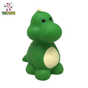 Lovely Water Spray toy Eco-friendly Rubber Green Dinosaur Toys kids smart toys for promotions
