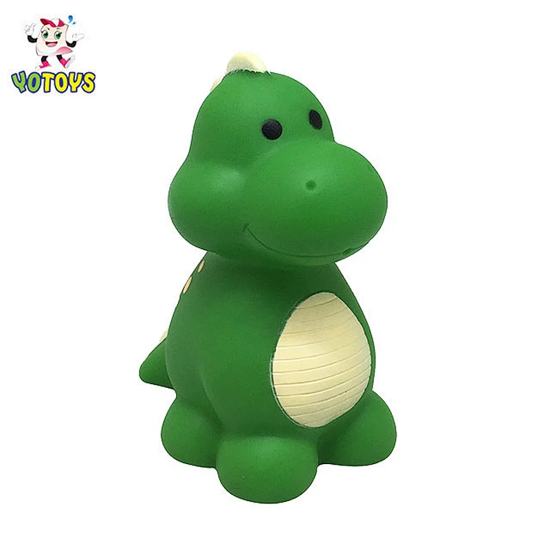 Lovely Water Spray toy Eco-friendly Rubber Green Dinosaur Toys kids smart toys for promotions