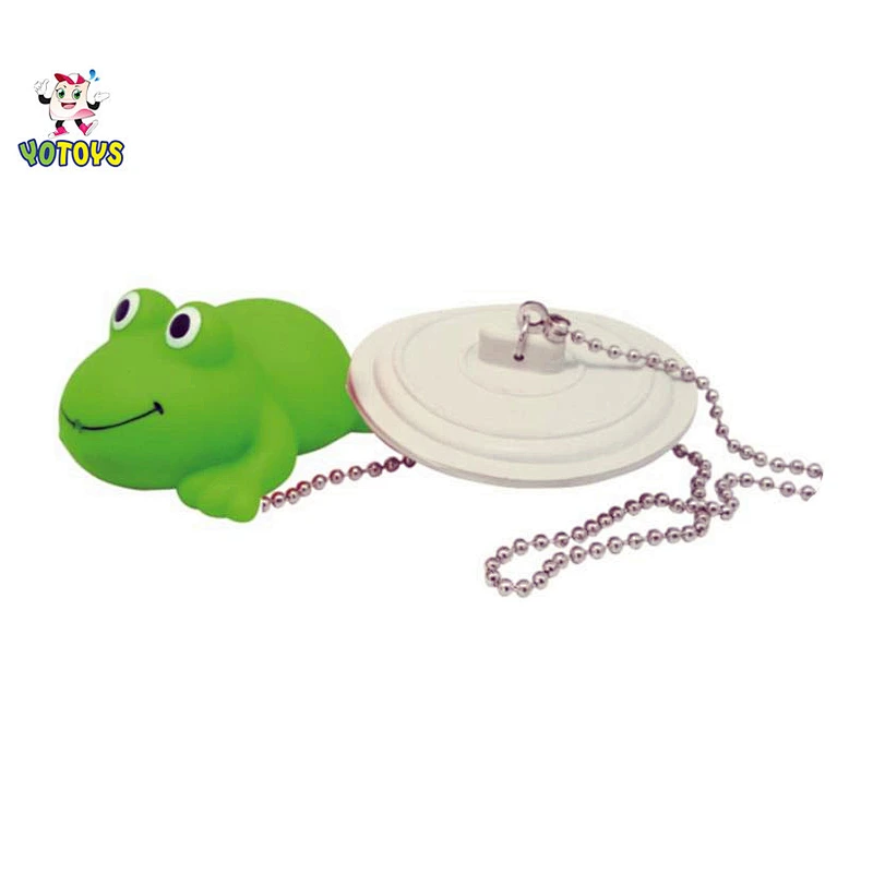 Rubber Toy Duck with Plug for Bath with Chain