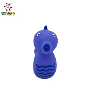 Mannifacture Funny blue small animal sea horse PVC vintage rubber kids toy