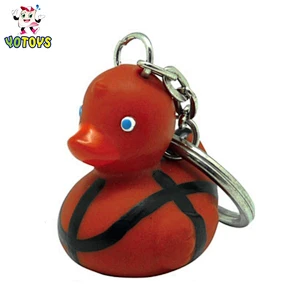 Custom Logo Vinyl Rubber Ducky Key Chain Collection