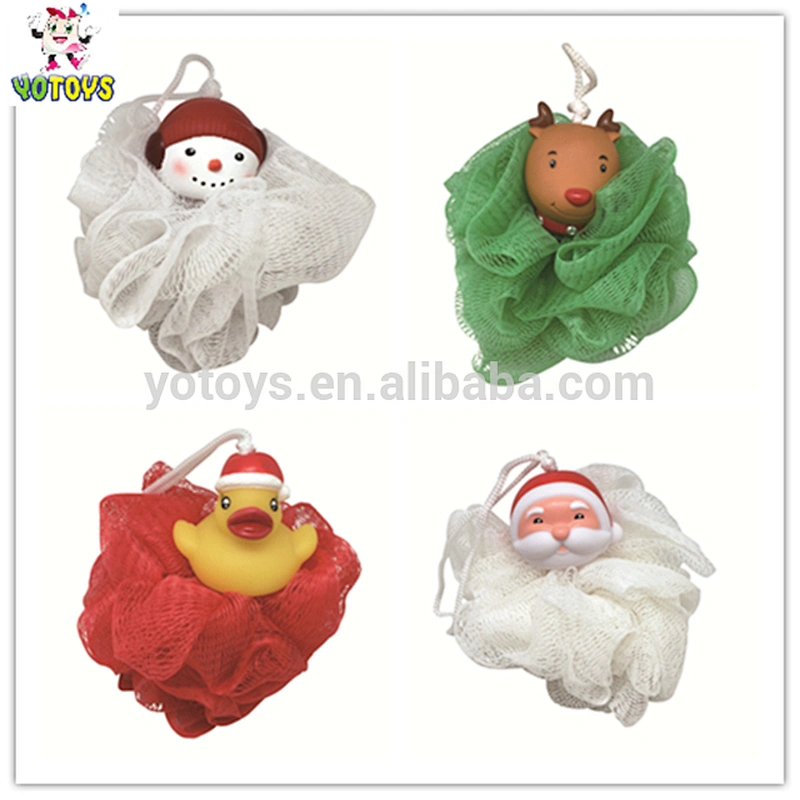 High quality mesh bath puff soap ball with cute toys