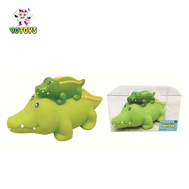 Eco-friendly Plastic Rubber Mon and Kid Bath Duck Toy Animal Toy for Baby Kid