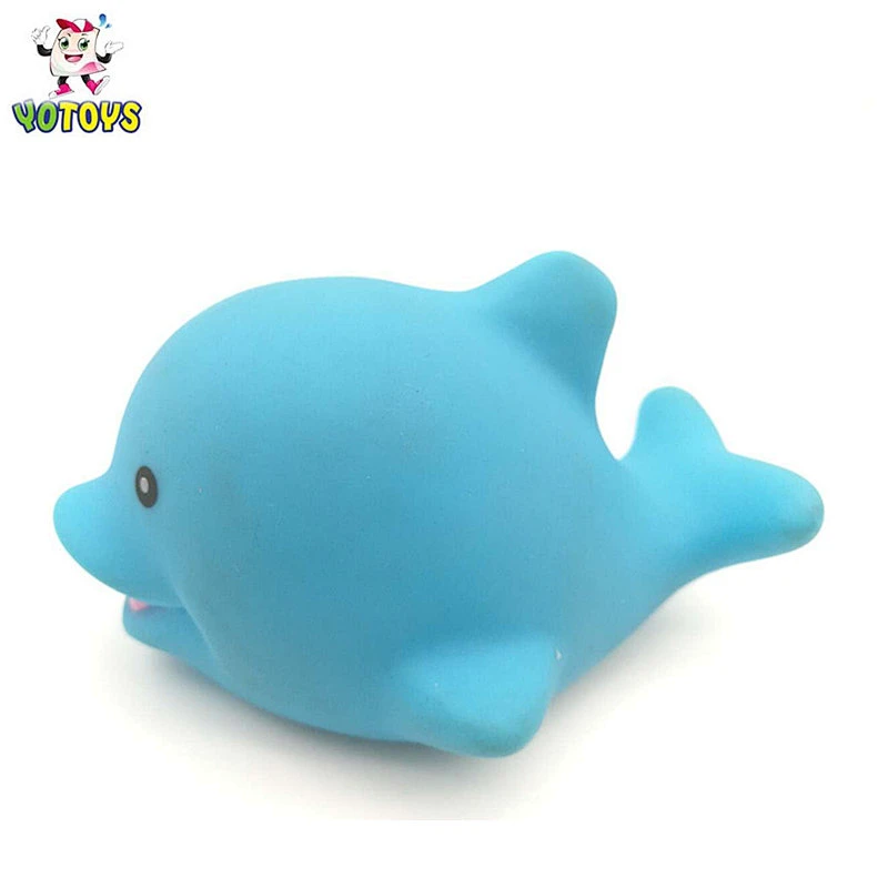 Plastic Rubber Figure Toy OEM Sea Animal Dolphin Bath Toy PVC Animal Toy