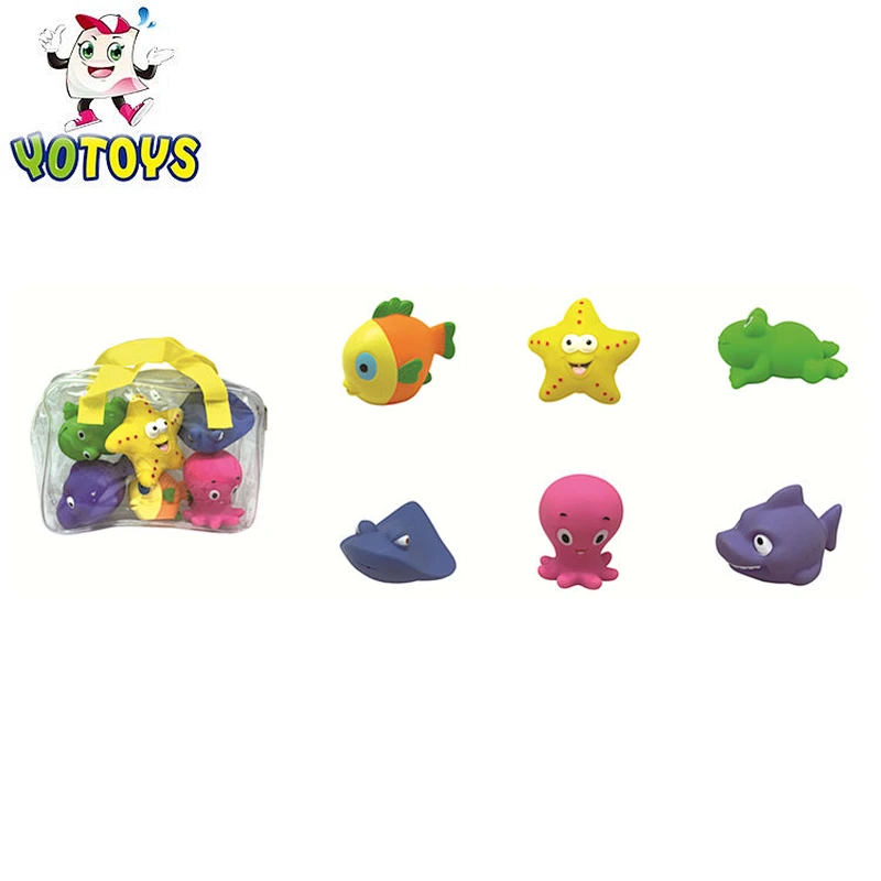 Customized colorful lovely funny small plastic soft octopus bath toy for kids