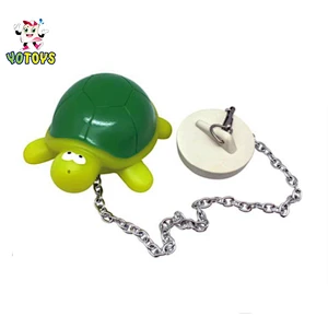 Rubber Toy Duck with Plug for Bath with Chain