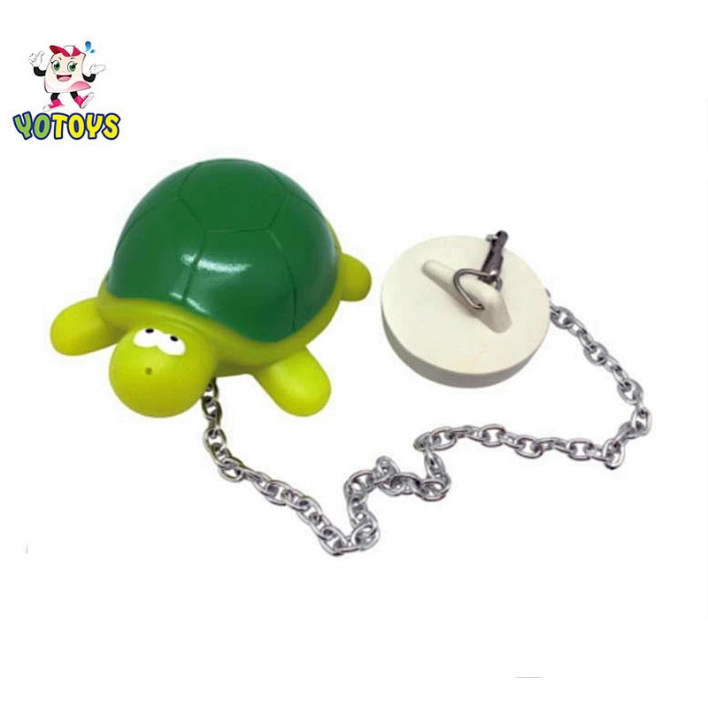Rubber Toy Duck with Plug for Bath with Chain