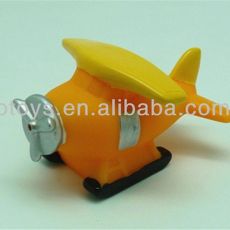 YTBS002A soft rubber helicopter bath toys for promotion /vinyl squirter plane toy
