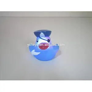 Eco-friendly PVC Pirate LED flashingrubber duck bath toy