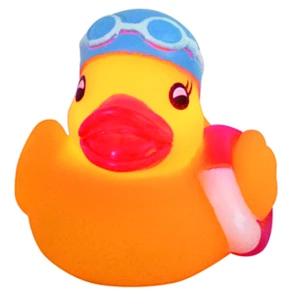 2019  custom blue rubber PVC angel duck kids love light up flying Plush toys for baby
