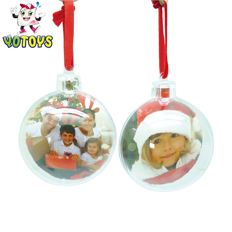 Promotional Plastic Christmas Photo Ball Baby Favorite Christmas Product