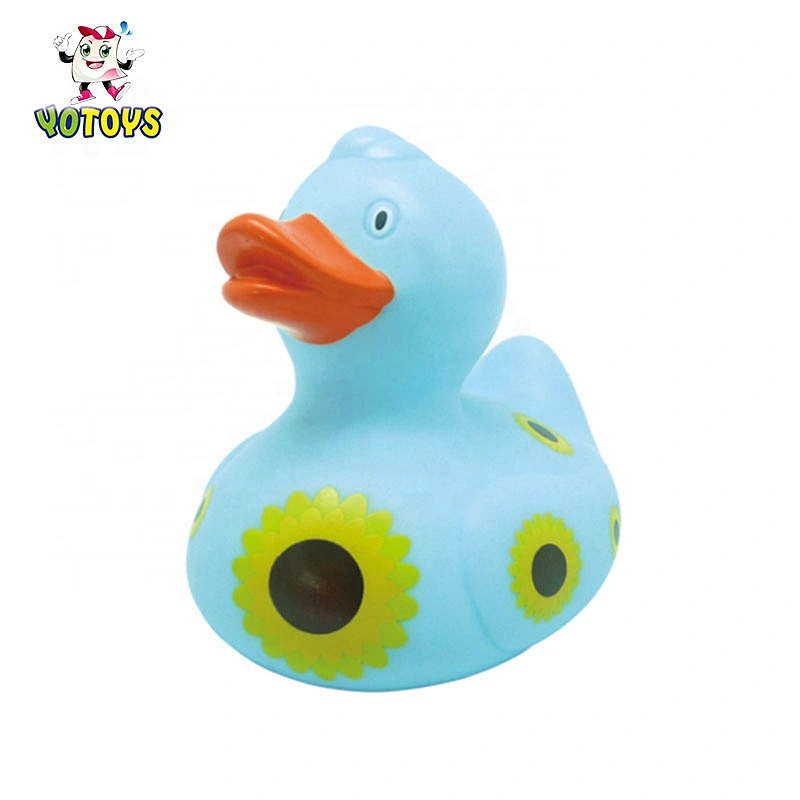 Eco-friendly Promotional Bath Toys Swimming Duck with Flowers