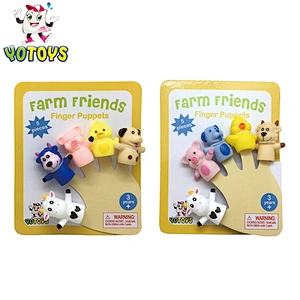 Educational Baby toy cheap plastic dog pig toy hand puppets sets for kids