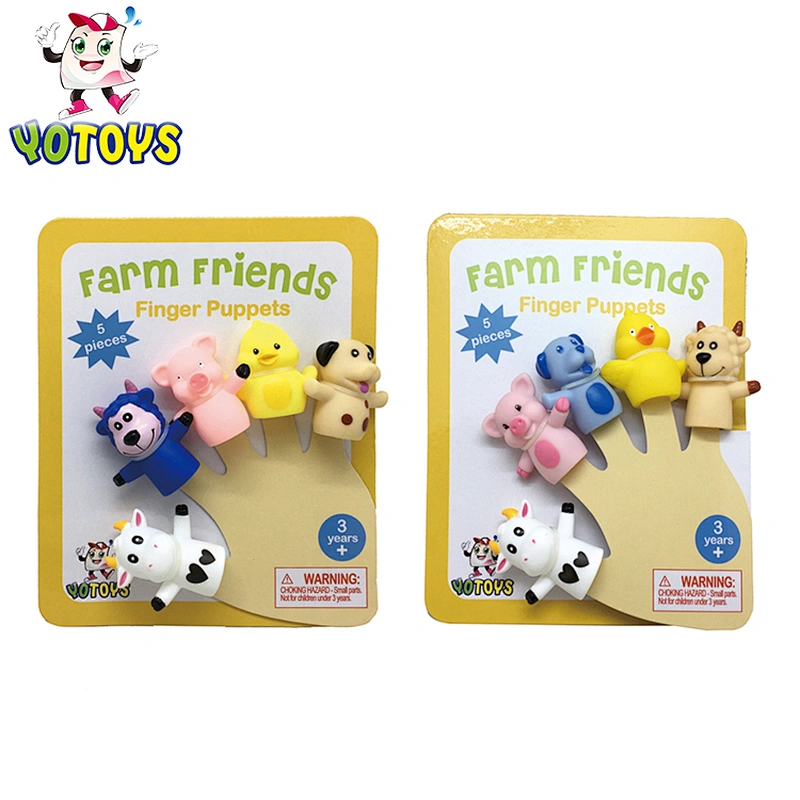 Educational Baby toy cheap plastic dog pig toy hand puppets sets for kids