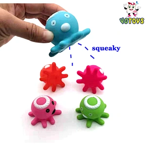 Funny Small soft Plastic baby bath Toy Octopus