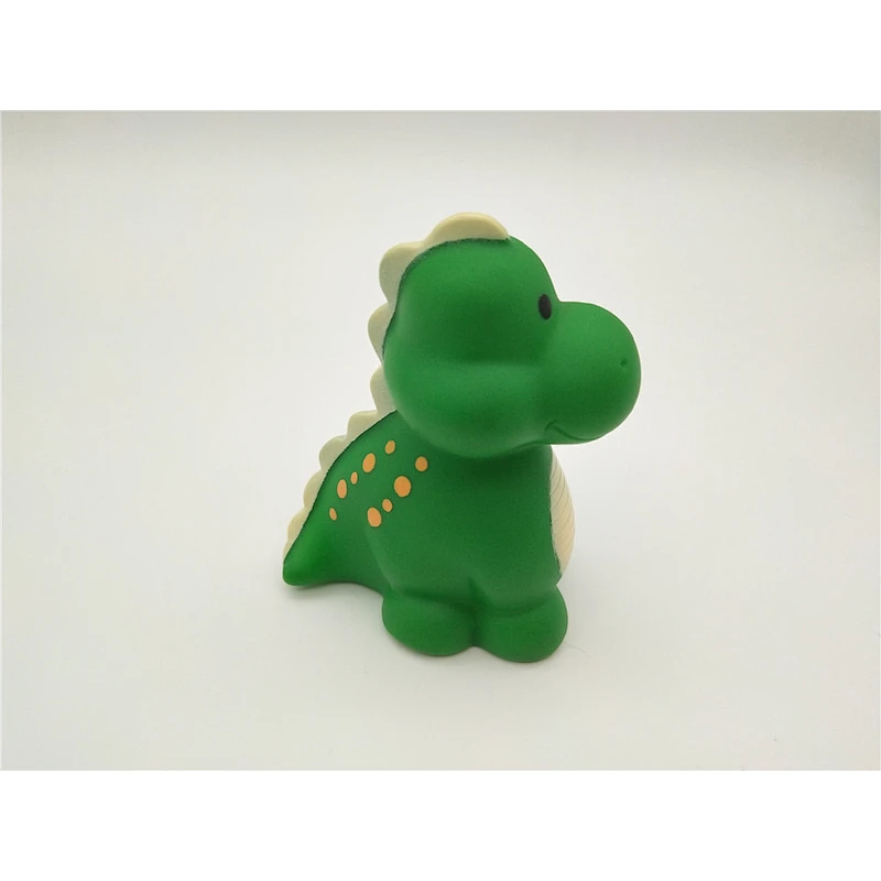 Custom Little Baby Cartoon Soft Rubber Dinosaur Toy with Squirter