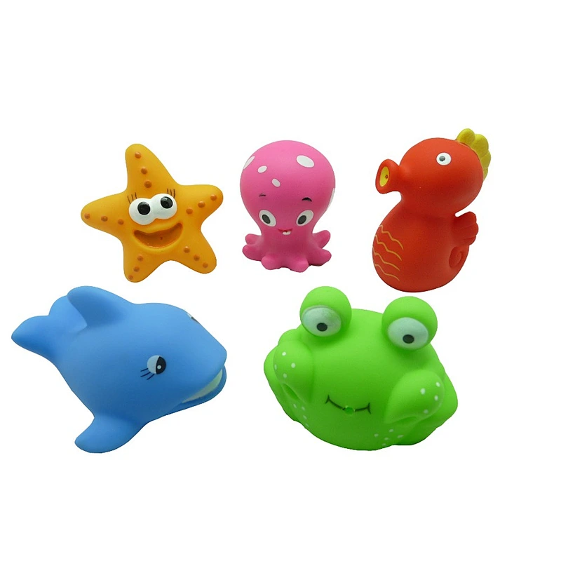 cute blue small rubber shark toy for kids