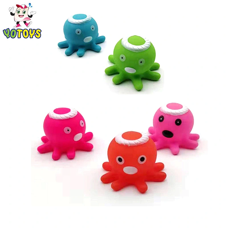 Funny Small soft Plastic baby bath Toy Octopus