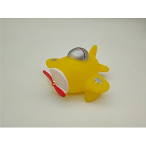 Hot Sale Yellow Soft Vinyl Helicopter Water Squirter Toys