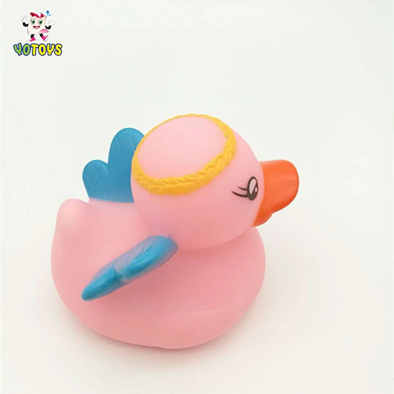 Children Loved Flashing Duck PVC Baby Bath Animal LED Rubber Duck Flashing Toy