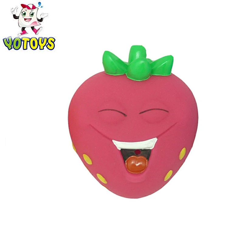 Wholesale high quality mini rubber floating strawberry baby bath toy