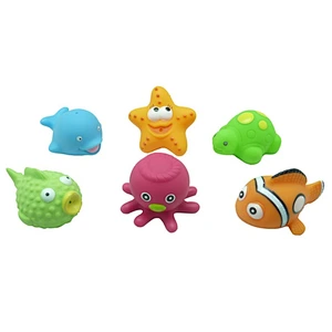 cute blue small rubber shark toy for kids
