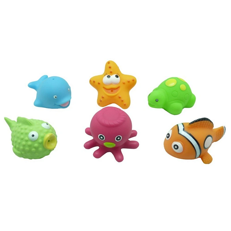 cute blue small rubber shark toy for kids