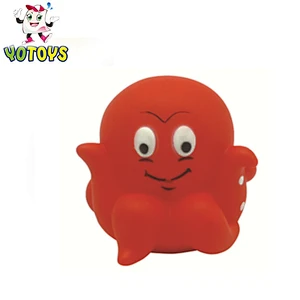 Customized colorful lovely funny small plastic soft octopus bath toy for kids