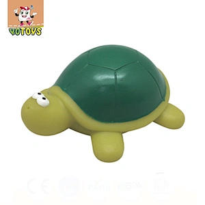 Floating Bath toy green rubber turtle