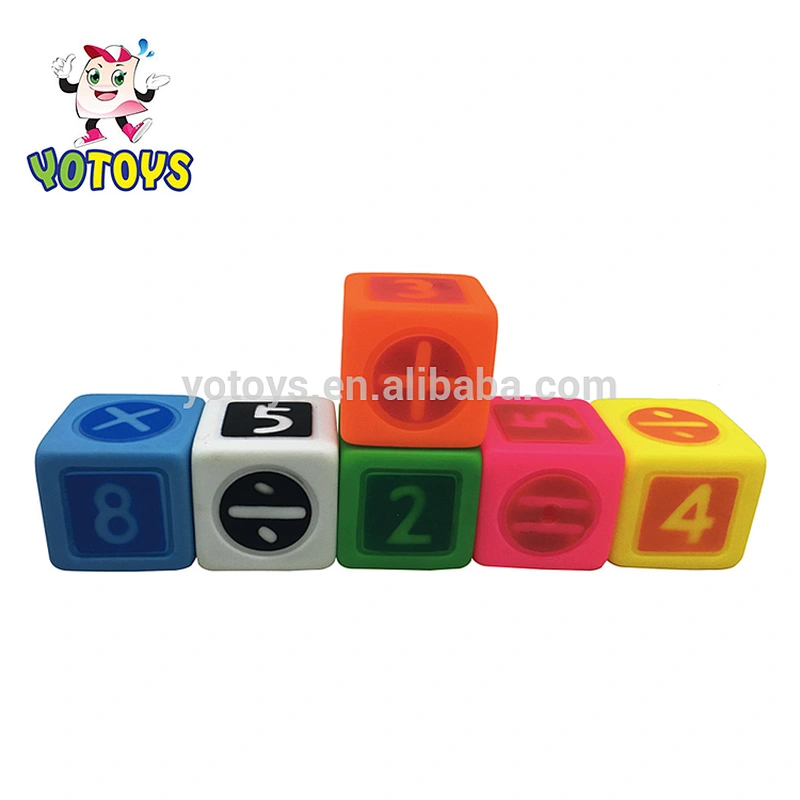 wholesale PVC Vinyl learning rubber building block toys for toddlers