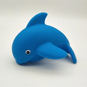 Water Squirter Blue Color Plastic Jumping Dolphin PVC Toy