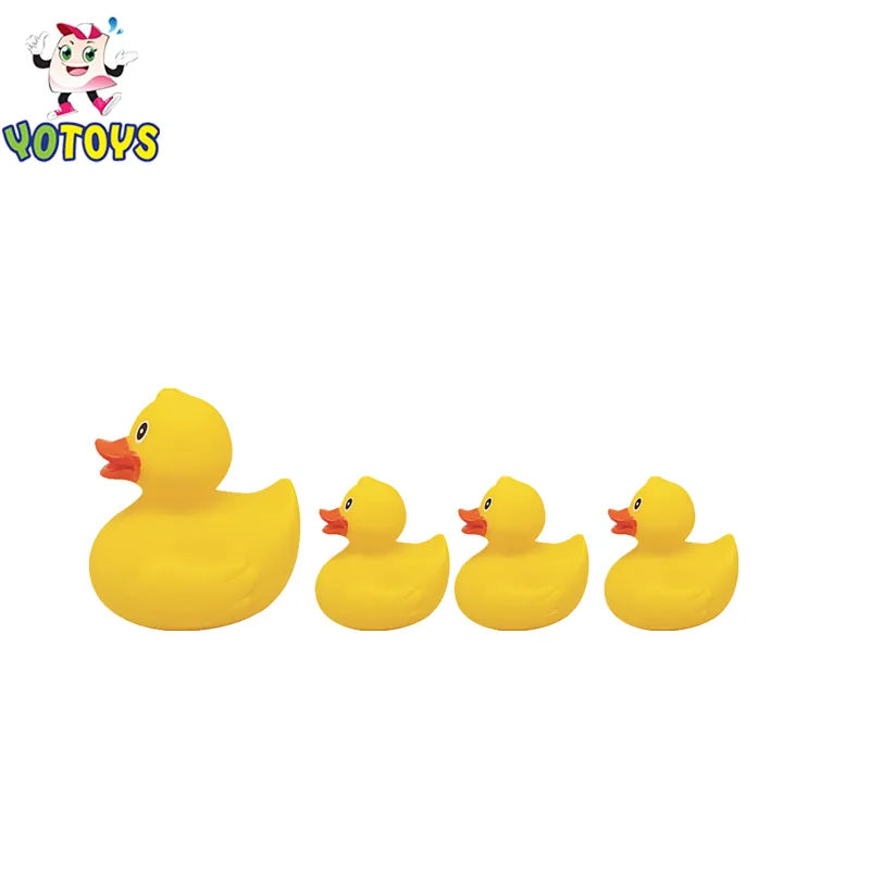 2019 hot selling mini  weighted floating   bath robe  rubber vinyl ducks gift set  for kids