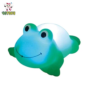 New design flashing Bath toys floating rubber dolphin toy with LED light rubber bath toys for kids