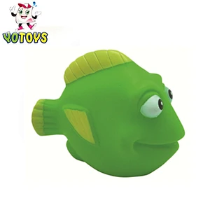 Pink fish toy mini bath toy rubber animals