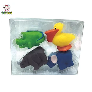 Water Spraying Vinyl Sea Animal Gift Ocean Bath Toy Set for Baby
