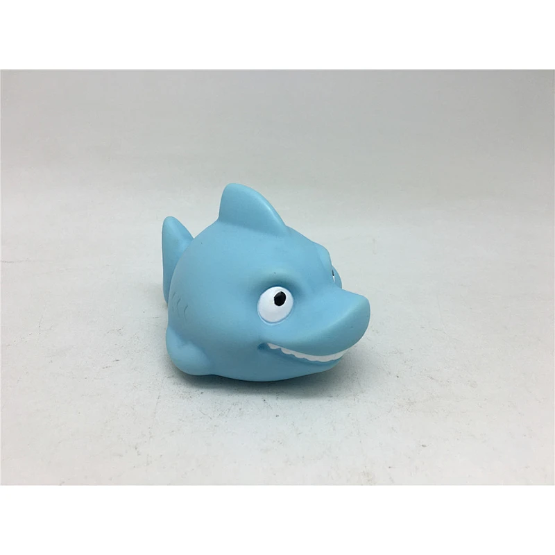 Blue Color Sitting Rubber Hippo Bath Toy